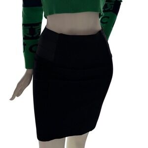 Suko Jeans Womens Black High Waisted Elastic Side Pencil Skirt Small Basiccore